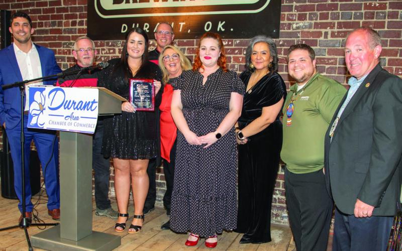 The Choctaw Cultural Center was awarded the Small Business of the Year during the Durant Area Chamber of Commerce Banquet last Friday.