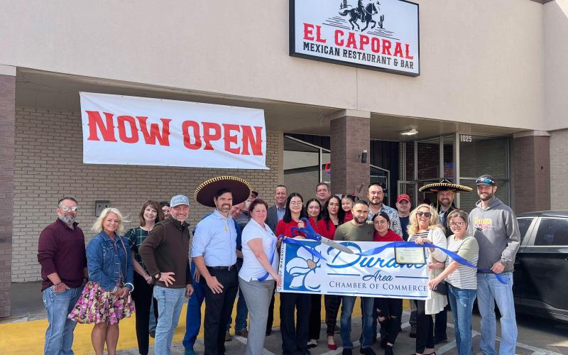 A ribbon cutting by the Durant Area Chamber of Commerce was held recently for El Caporal Mexican Restaurant located at 1025 W. Main St. in Durant. Photo by Durant Chamber