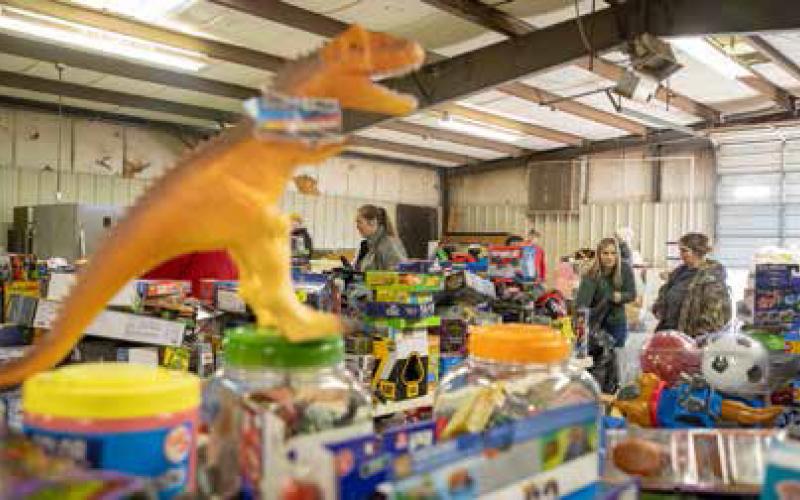The Durant Lions Club Toys for Tots/Lions Toy Box program was a huge success this year with more than $19,000 worth of toys given out to area children Saturday at the Bryan County Fairgrounds. Matt Swearengin | Durant Democrat