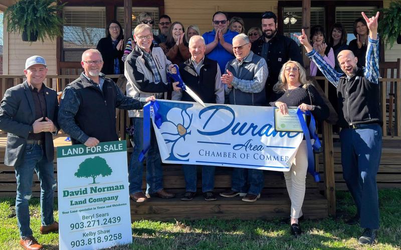 A ribbon cutting by the Durant Area Chamber of Commerce was held recently for David Norman Land Company, 817 W. Evergreen Street Photo provided | Durant Chamber