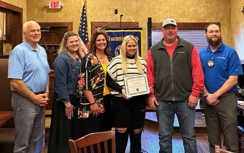 Kiwanis Bryan County Senior for the Month for March is Ryleigh Pierce from Silo High School.