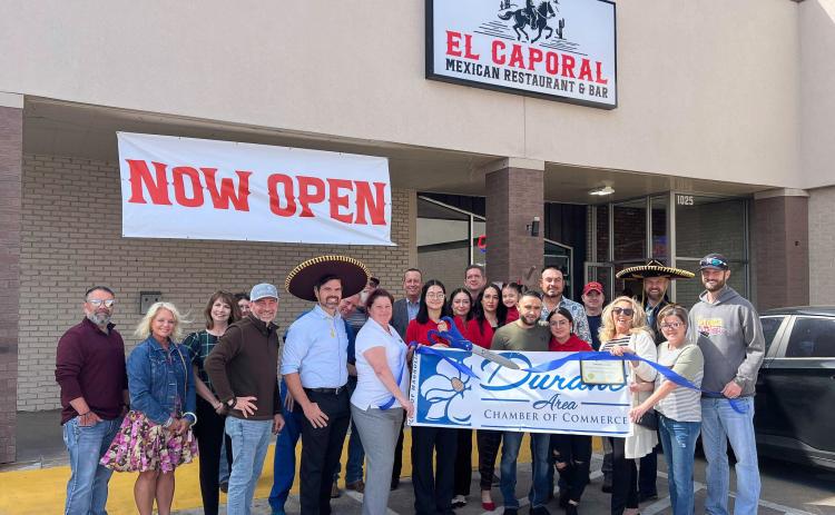 A ribbon cutting by the Durant Area Chamber of Commerce was held recently for El Caporal Mexican Restaurant located at 1025 W. Main St. in Durant. Photo by Durant Chamber
