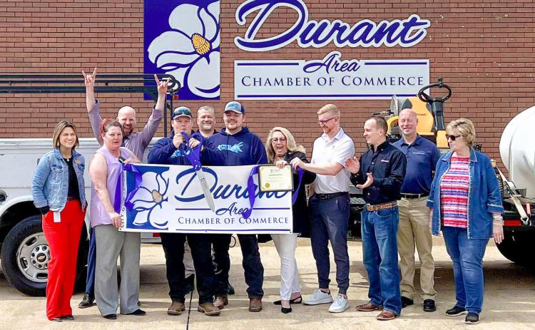 A ribbon cutting by the Durant Area Chamber of Commerce was held for CJ’s Pressure Washing recently that is located at 3117 Westside Drive. Photo provided | Durant Chamber