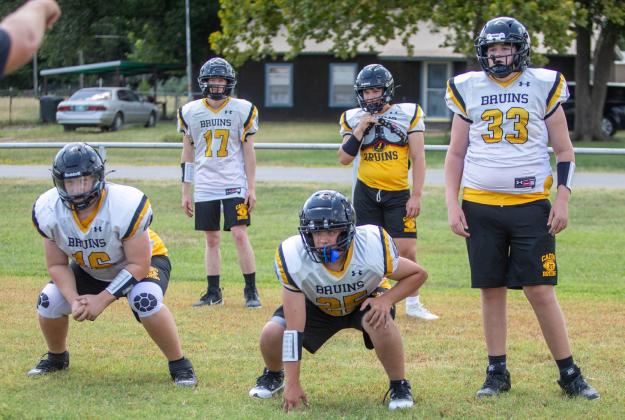 The Caddo Bruins football team are practicing for the 2026 season. The first game is Aug. 28 at Thackerville and the Bruins will take on Dewar at home on Sept. 4. Matt Swearengin | Durant Democrat