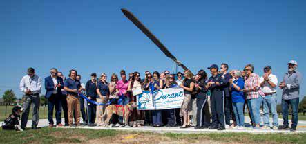 Air Evac Life Team 174 is now based near Alliance-Health hospital and they celebrated with a Durant Area Chamber of Commerce ribbon cutting last week. Matt Swearengin | Durant Democrat