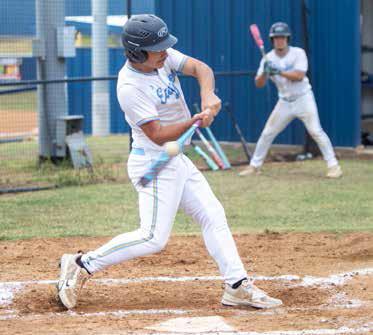 Achille Eagle Joshua Williams swings at the ball. Matt Swearengin | Durant Democrat
