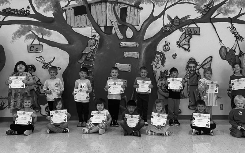 Robert E. Lee Early Childhood Center Kiwanis Terrific Kids for March were awarded by Darrell Mendez and Geri Mendez. Front Row: Joseph Hankins, Cecelia Greenway, Paisley East Loudermilk, Brandon Colin, Jaxon Todd and Mateo Camarena. Back Row: Kimberlie East Loudermilk, Brecken Kelley, Aiden Perdue, Jake Rehberger, Tucker Perkins, Ismael Ontiveros Penaloza, Tinsley Black and Aurealia Russell. Not pictured: Cleo Neupane, Isabella Rosas and Karter Tidwell. Photo provided | REL