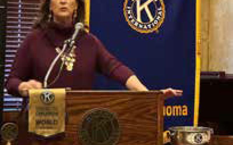 Bryan County Special District Judge Emily Redman spoke to the Kiwanis Club of Durant.