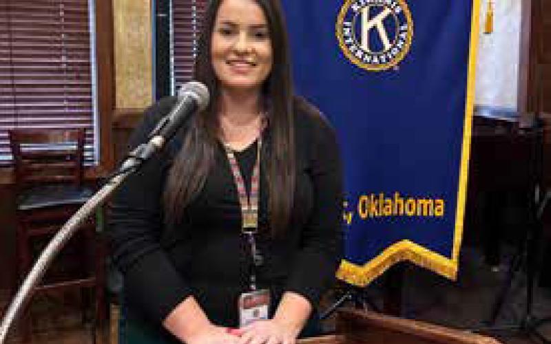 Cheyhoma Duggar, Director of the Choctaw Cultural Center and a proud member of the Choctaw Tribe, spoke to the Kiwanis Club of Durant last month. She explained that the state name of Oklahoma is a Choctaw word often defined as “red people.”