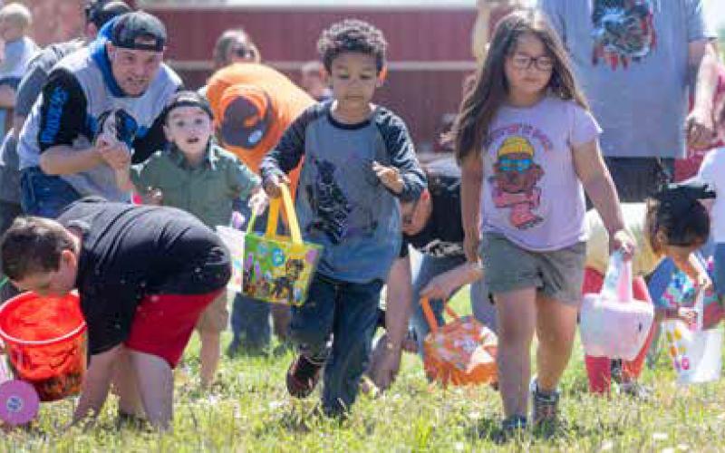 Easter egg hunts are scheduled Saturday including at the Durant Elks Lodge where this photo was taken last year. Matt Swearengin | Durant Democrat