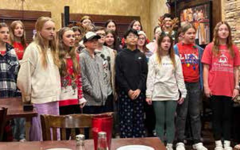 Durant Middle School Choir performed at the December meeting of Bryan County Retired Educators. Photo provided