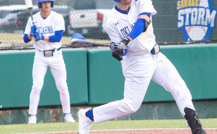 Wesley Mitchell is up to bat. Matt Swearengin | Durant Democrat