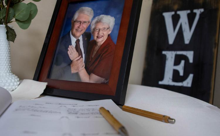 Gordon and Kay Eggleton were married on June 11, 1966, and they celebrated their 60th wedding anniversary on Aug. 2 at Durant First United Methodist Church. Dr. Eggleton is a retired Southeastern chemistry professor and Mrs. Eggleton is a retired Caddo Schools family and consumer sciences teacher. Matt Swearengin | Durant Democrat