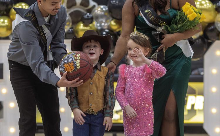 Matt Swearengin | Durant Democrat Calera High School Homecoming King and Queen are Malachai Maytubby and Savannah Mallard, both representing basketball. They were named before basketball games Dec. 5. Pre-K attendants are Isaac Buchanan and Callie Smith.