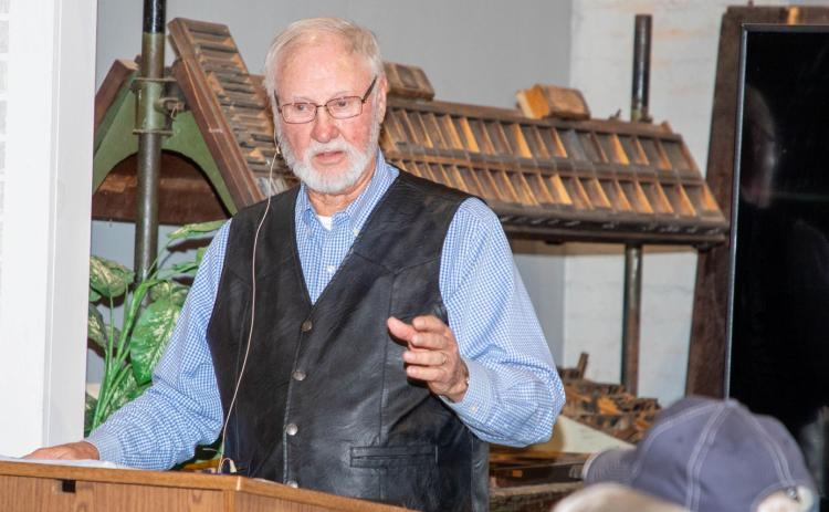 Russell Washington spoke about the town of Kenefic last month as part of Three Valley Museum’s historical Journey Stories series. Matt Swearengin | Durant Democrat