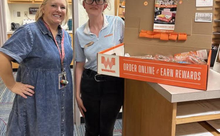 Photo provided | WI Washington Irving teachers and staff would like to say a big thank you to Durant Whataburger for the afternoon pick-me-up on the first day of school. The coupons, cookies and gummies were much appreciated.