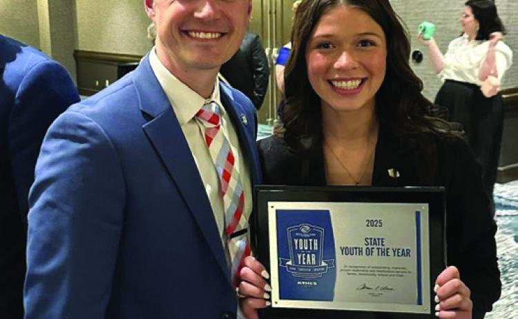 Oklahoma State Rep. Rep. Cody Maynard is shown with Joslyn Harbin, the Durant Boys &amp; Girls Club Oklahoma Youth of the Year winner. Photo provided