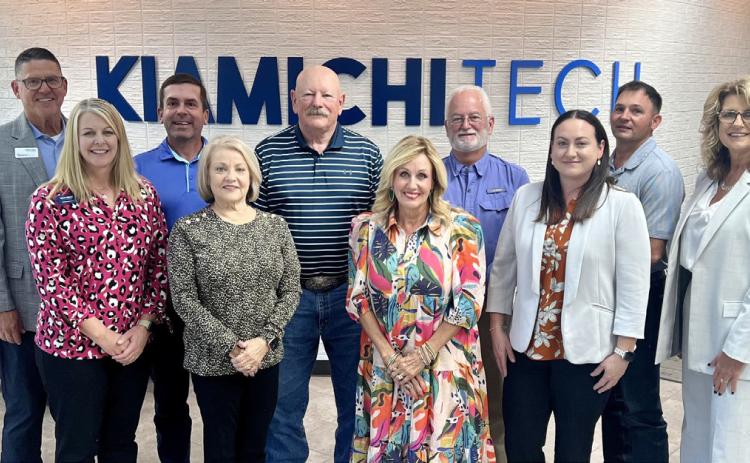 January is School Board Recognition Month and Kiamichi Technology Center board members were recognized. From left, Doug Hall, Kelly Grego, Ernie Taylor, Betty Ford, Larry Culwell, Colette Harper, Ron Boyer, Ann Brooks, Brock Whittington and Shelley Free. Photo provided