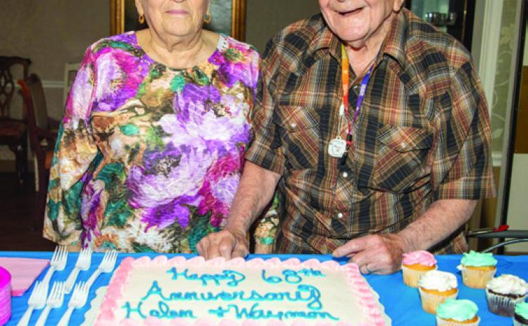 Couple living in assisted-living facility celebrates 68 years of marriage