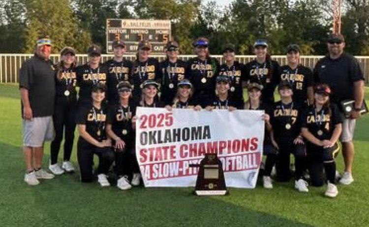 Caddo softball won the Class 3A state title. Photo provided