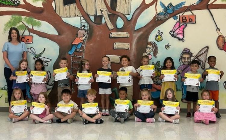 Kiwanis Terrific Kids awarded for October at Robert E. Lee Early Childhood Center are: Front row: Addison Gentis, Raelynn Perdue, Julian Mejia, Zeppelin Redfearn, Breelan Coyote, Ella Cook, Blakelee Wright and Karlee Ingram. Back row: Aurora Houston, Kerliannys Saturno, Titan Roberts, Dollie Jo Murphree, Chapel Henderson, Leo Littrell, Nevaeh Crites, Sienna Meely, Danny Ontiveros and Andre Greer. Photo provided | REL