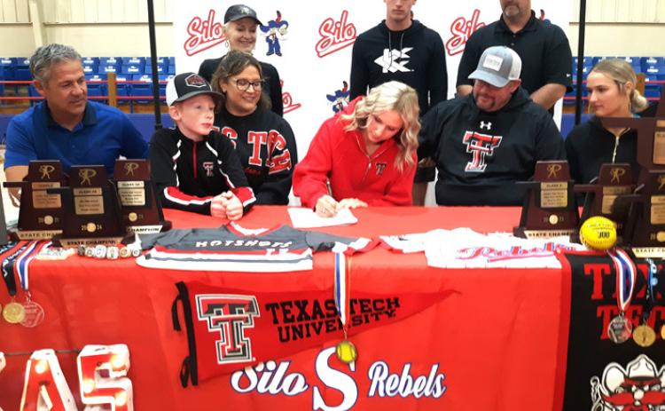 Silo senior Timber Hensley signed to continue playing softball at the Division 1 level at Texas Tech University. Kevin Farr | For the Democrat