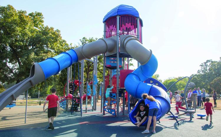 New play structures have been installed at Dixon Durant Park and the city says more improvements are on the way. Matt Swearengin | Durant Democrat
