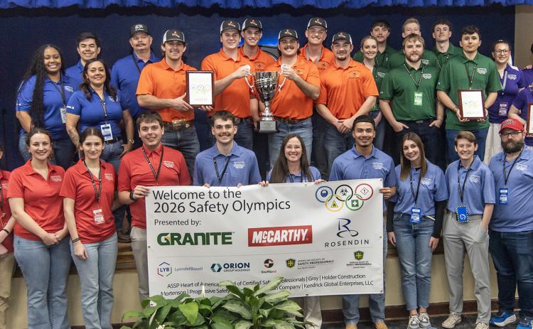 Southeastern placed sixth in the 2026 Safety Olympics hosted by Southeastern and Oklahoma State University was the champion. Dan Hoke | SE