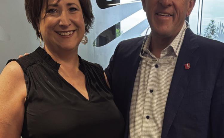 The Massey Family Foundation made a gift to Crisis Control Center to support the program’s expansion. Greg Massey is shown with CCC Executive Director Stephanie Luke. Photo provided
