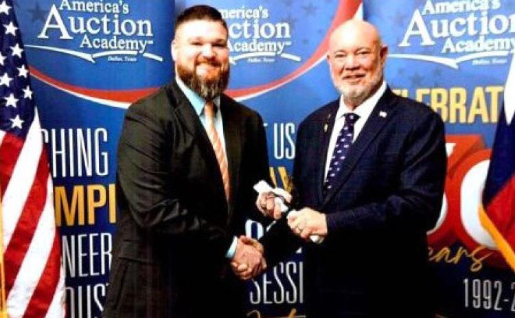 Durant resident Dillon Bowen recently graduated from America’s Auction Academy. Photo provided