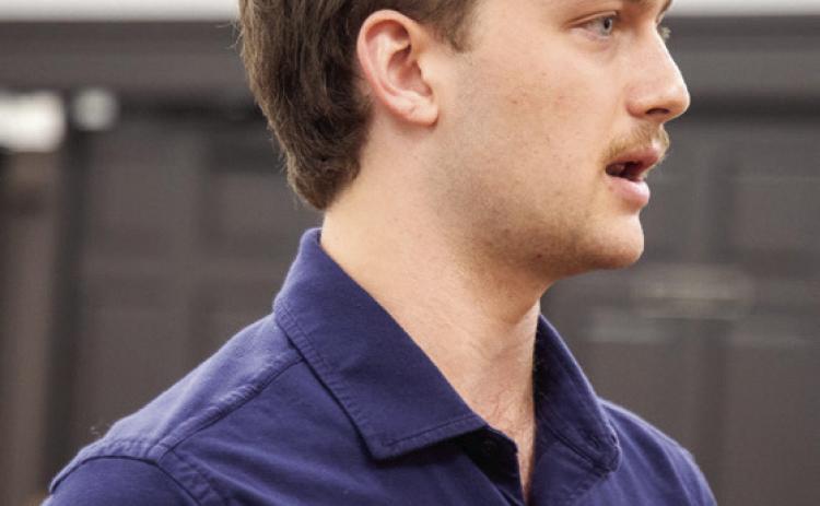 Matt Swearengin | Durant Democrat Carson Veenstra speaks to Durant City Council during a meeting last week when a new convenience store to be built on North First Avenue was discussed.
