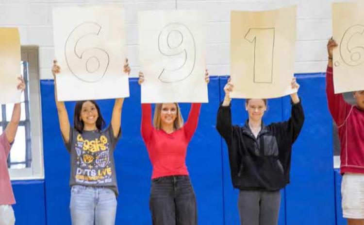Roar Week at Durant High School concluded with an assembly March 28 to celebrate the $1,691.60 in funds raised for the Durant Student Council Assistance Program. Matt Swearengin | Durant Democrat