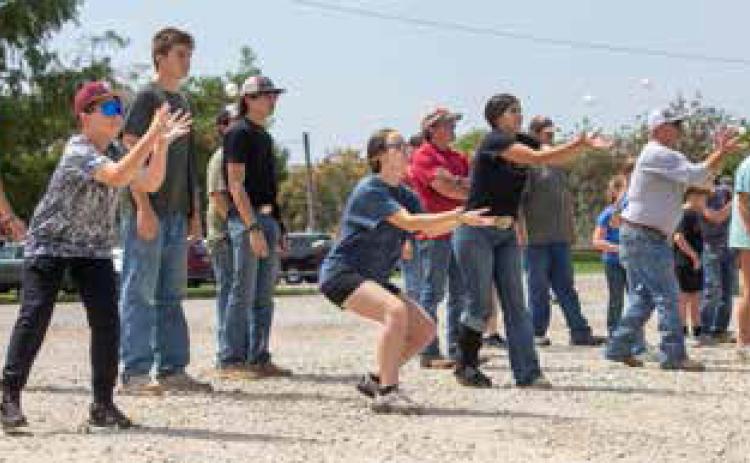 An egg toss was among activities during Ag Olympics at the Bryan County Free Fair last year. Children were able to see inside an Air Evac helicopter during last year’s Bryan County Free Fair.