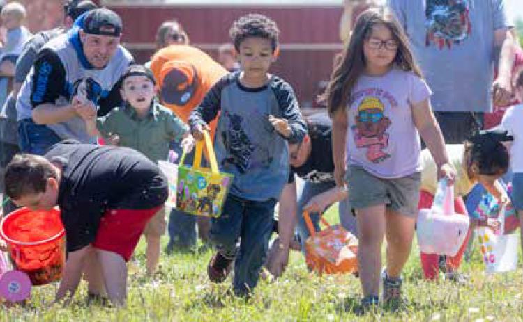 Easter egg hunts are scheduled Saturday including at the Durant Elks Lodge where this photo was taken last year. Matt Swearengin | Durant Democrat