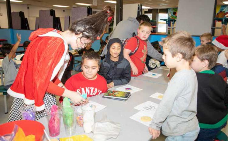Grinch and Santa visit B & G Club