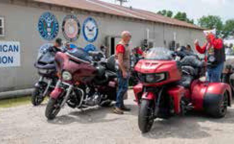 About 42 American Legion Riders visited Durant American Legion Post 39 last month to raise funds for the American Legion’s Veterans and Children Foundation. Matt Swearengin | Durant Democrat