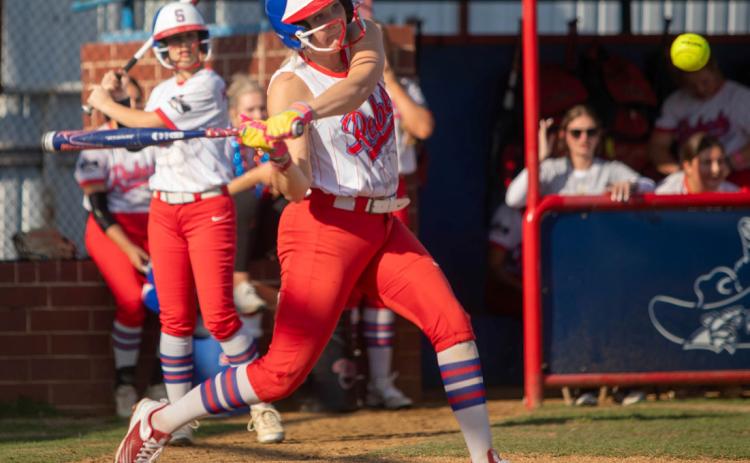 Matt Swearengin | Durant Democrat Silo Lady Rebel Trinity Ford is up to bat.