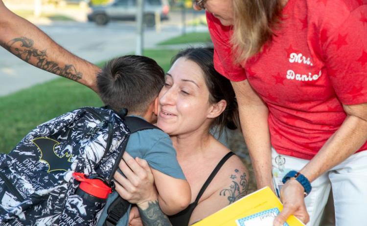 First day of school at early childhood center