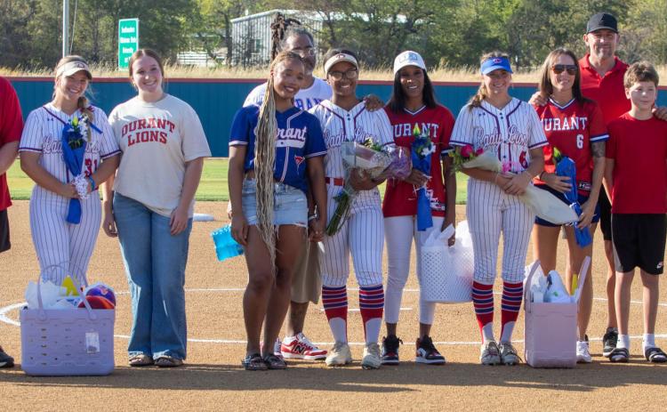 Durant Lady Lion softball seniors honored