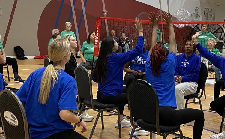 Choctaw seniors get tips from SE Women’s Volleyball team