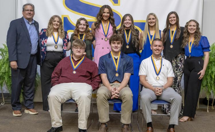 Southeastern Oklahoma State University honored its top-ten freshmen. Dan Hoke | SE