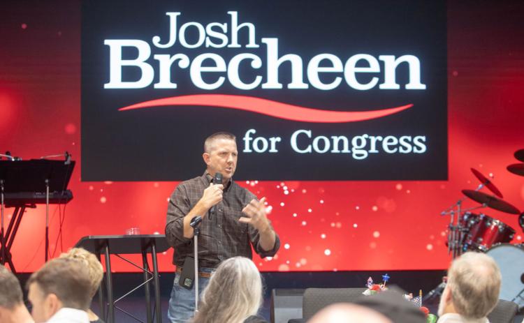 Congressman Josh Brecheen hosted a dinner last week at The Gordon Event Center to inform people of what is happening in the country. Matt Swearengin | Durant Democrat
