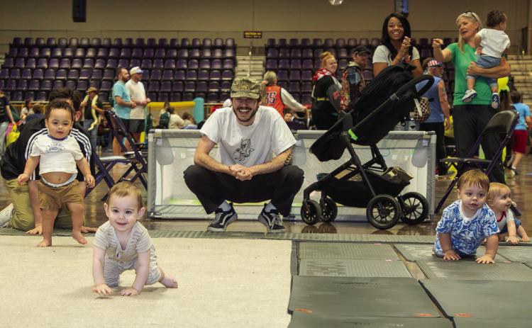 A diaper derby was among activities during the Choctaw Nation Children and Family Services Kids Fair. Matt Swearengin | Durant Democrat