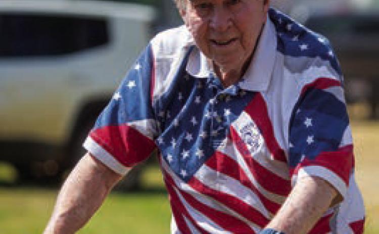 Matt Swearengin | Durant Democrat Former U.S. Representative Wes Watkins attended Bennington Homecoming on July 6, 2024. Watkins grew up in Bennington where he graduated from high school in 1956.
