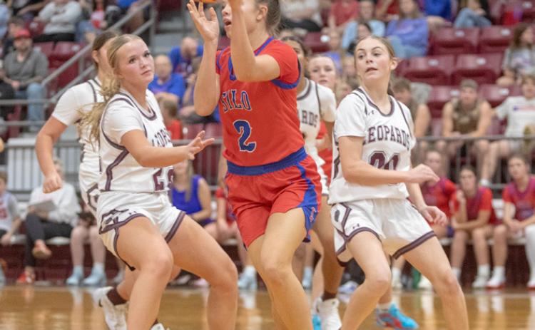 Silo Lady Rebel Xaleigh Austin has the ball in a recent game at Colbert. Matt Swearengin | Durant Democrat