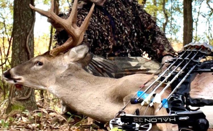 Mark Swearengin is shown after a successful bow hunt Photo provided