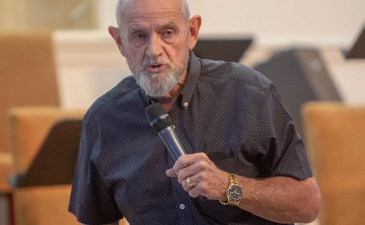 Fairview Baptist Church Pastor Bill Ledbetter spoke during a recent meeting of the Bryan County Chapter of the Oklahoma Second Amendment Association and he said the U.S. is a constitutional republic, not a democracy. Matt Swearengin | Durant Democrat