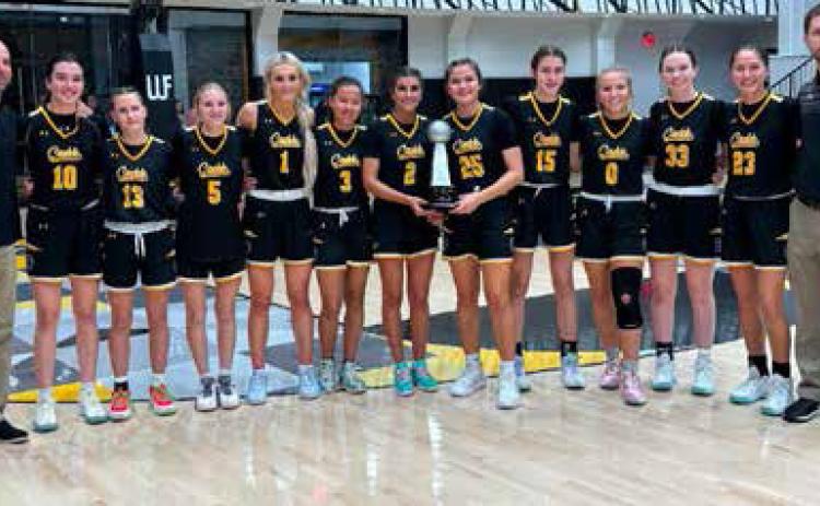 The Caddo Lady Bruins won the Madill Winter Classic championship Saturday night. Photo from Madill Winter Classic