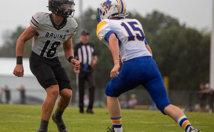 Caddo Bruin Bayler Black faces Thackerville Wildcat Lucas Gordzelik in the season opener. Matt Swearengin | Durant Democrat
