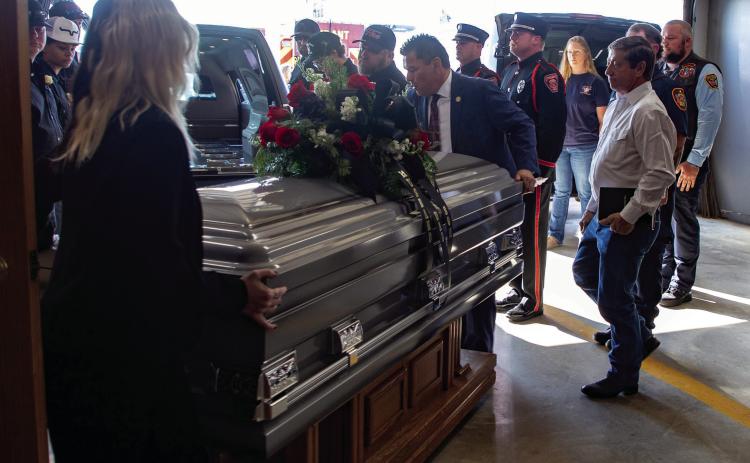 A funeral service to celebrate the life of Bennington firefighter Levi Milam was Saturday at Brown’s Funeral Chapel. Milam died in a car accident in Durant. Matt Swearengin | Durant Democrat